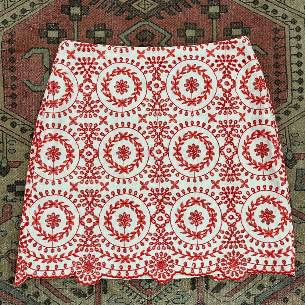 Loft embroidered skirt